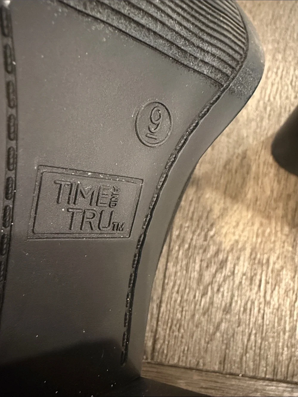 Time and Tru Women’s Black Ribbed Sock Ankle Booties